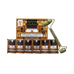 NutriGlow Naturals Vegan Gold Kesar Skin Cell Repair Facial Kit 60 g with Jade Roller-54