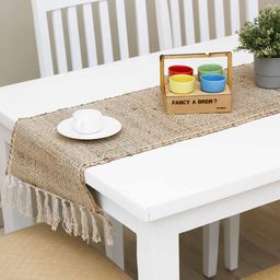 Ariana Beige Textured 6 Seater Jute Table Runner-18
