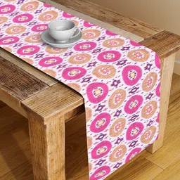 Alina decor Pink & White Printed Table Runner-image-47