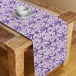 Alina decor Blue & Yellow Digital Printed Table Runner-33