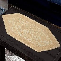 Kuber Industries Beige Floral Printed Dining Table Runner-58