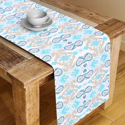 Alina decor Blue & Yellow Ethnic Digital Printed Table Runner-28