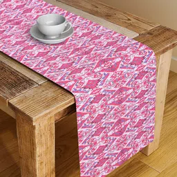 Alina decor Red & White Digital Printed Table Runner-15