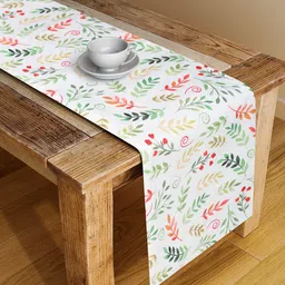 Alina decor Pink & White Floral Printed Table Runner-23