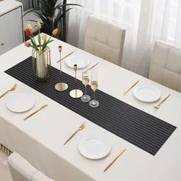 HOKIPO Black & White Stripes Design Rectangular Table Runner-42