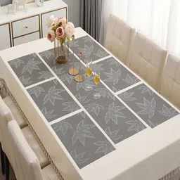 HOKIPO Grey 7 Pieces Tablemats with Table Runner-18