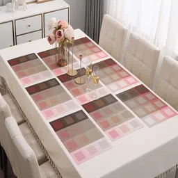 HOKIPO 7 Pieces Printed Tablemats with Table Runner-10