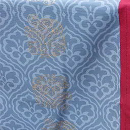 ZEBA Grey & Red Printed 6 Seater Table Runner image 4