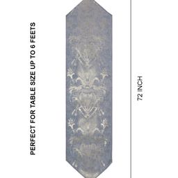DREAM WEAVERZ Grey & Grey Melange Abstract Printed Table Runner image 3