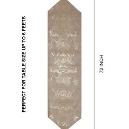 DREAM WEAVERZ Brown & Grey Abstract Printed Table Runner image 3