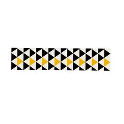 AEROHAVEN Black & Yellow Geometric Printed Rectangular Table Runner image 4