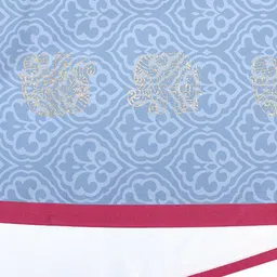 ZEBA Grey & Red Printed 6 Seater Table Runner image 2