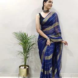 Sidhidata Striped Pure Georgette Saree-picture-30