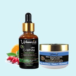 Urbaano Herbal Set of 2 Sea Buckthorn Night Cream & Face Serum-32