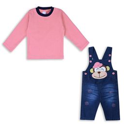 Wish Karo Infant Boys Self-Design Cotton Dungaree With T-shirt-image-22
