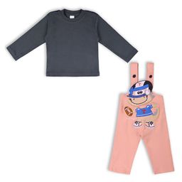 Wish Karo Boys Printed Dungaree With Tshirt-picture-19