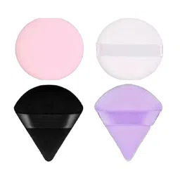 Facejewel Set Of 2 Pizza Sponge With Set Of 2 Round Makeup Sponge Set-4