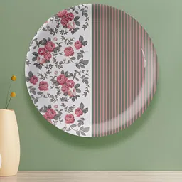 nestroots White & Pink Ceramic Printed Wall Decor-18