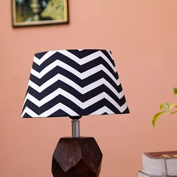 Pinecraft INTERNATIONAL Brown & White Printed Sefinn Table Lamp With Shade image 2