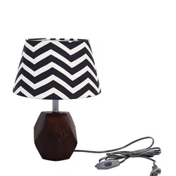 Pinecraft INTERNATIONAL Brown & White Printed Sefinn Table Lamp With Shade image 3