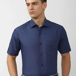 Van Heusen Men Blue Solid Formal Shirt-picture-44