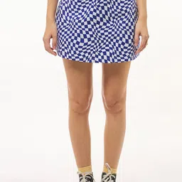 Bewakoof Women Geometric Printed High-Rise Mini Shorts-image-24