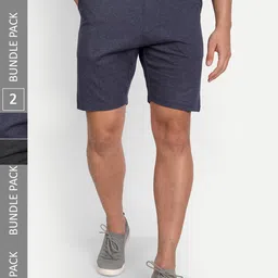 Asterisk Men Pack of 2 Mid-Rise Regular Shorts-image-31