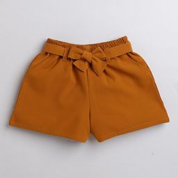 AWW HUNNIE Girls Loose Fit Low-Rise Crepe Shorts-image-17