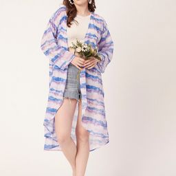 Moomaya Printed Midi Swimwear Cover-Up Shrug-image-94