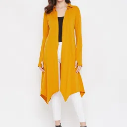Hypernation Women Pure Cotton Longline Shrug-image-29