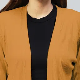 Rigo Solid Open Front Cotton Shrug image 3