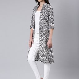 SHOWOFF Floral Printed Open Front Longline Shrug image 4