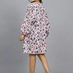 HANDICRAFT PALACE Abstract Printed Pure Cotton Longline Open Front Shrug image 4