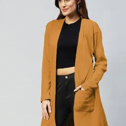 Rigo Solid Open Front Cotton Shrug image 2