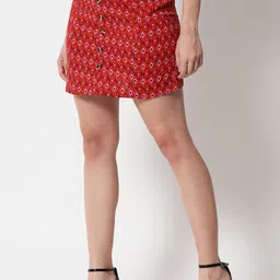 Trend Arrest Abstract Printed Mini A-Line Skirt image 4