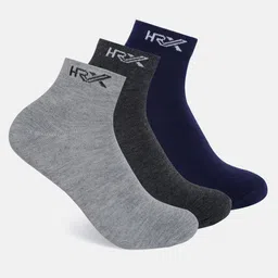 HRX by Hrithik Roshan Men Pack Of 3 Patterned Ankle-Length Socks-2