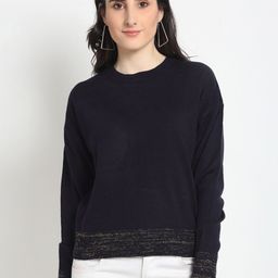 Club York Women Navy Blue Solid Pullover-image-84