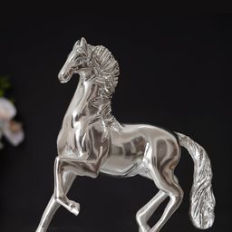 eCraftIndia Silver-Toned Metal Running Horse Statue-image-42