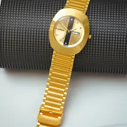 WATCHSTAR Men Embellished Dial & Stainless Steel Bracelet Style Straps Analogue Watch RRR Gold Black-image-94