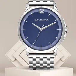 Mast & Harbour Men Blue Textured Dial & Stainless Steel Straps Analogue Watch MH-4706-Blue-image-71
