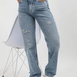 Calvin Klein Tyler 90'S Women Straight Fit High Rise No Fade Stretchable Jeans-image-88
