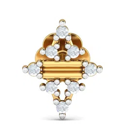 KUBERBOX Desire 18KT Gold Diamond-Studded Nose Pin-0.45gm-image-86