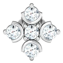 KUBERBOX Cinque 18KT White Gold Diamond-Studded Nose Pin-0.42gm-image-10
