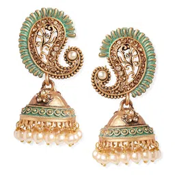 HOT AND BOLD Gold-Plated Dome Shaped Jhumkas-picture-23
