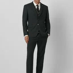 Van Heusen Men Checked Slim-Fit Single-Breasted Four-Piece Party Suit-image-44