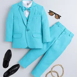 Jeetethnics Boys Solid Single-Breasted 4-Piece Partywear Suit-picture-42