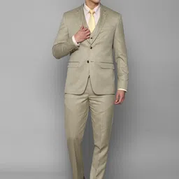 Louis Philippe Men Slim Fit Single Breasted Three Piece Formal Suit-image-29