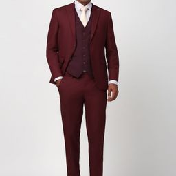 Peter England Elite Men Slim-Fit Single-Breasted Three-Piece Formal Suit-image-84