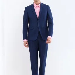 Allen Solly Men Slim-Fit Notched Lapel Single-Breasted Two-Piece Suit-image-13