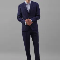 Luxure by Louis Philippe 2-Piece Single-Breasted Slim Fit Textured Woollen Formal Suit-picture-44